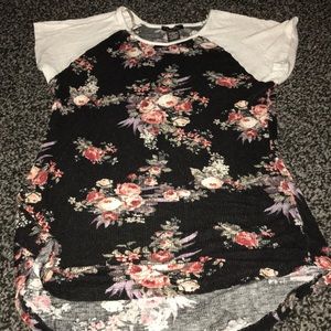 A short sleeve rose shirt